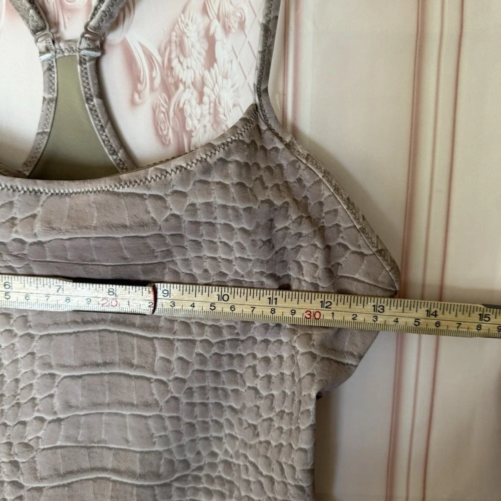 NWT SKIMS Signature SWIM Cami Tank Top Dune Crocodile Print SIZE M